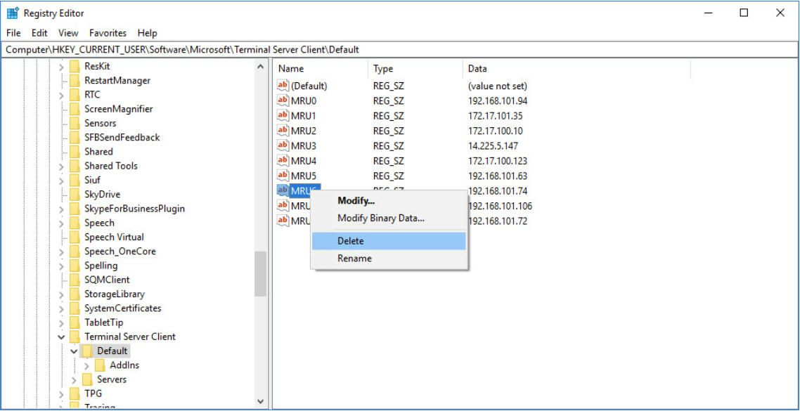 Cách Xóa Lịch Sử IP VPS Đã Login Trên Remote Desktop Connection (2026)